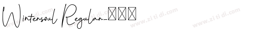Wintersoul Regular字体转换
